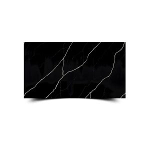 Black Marquina quartz slab