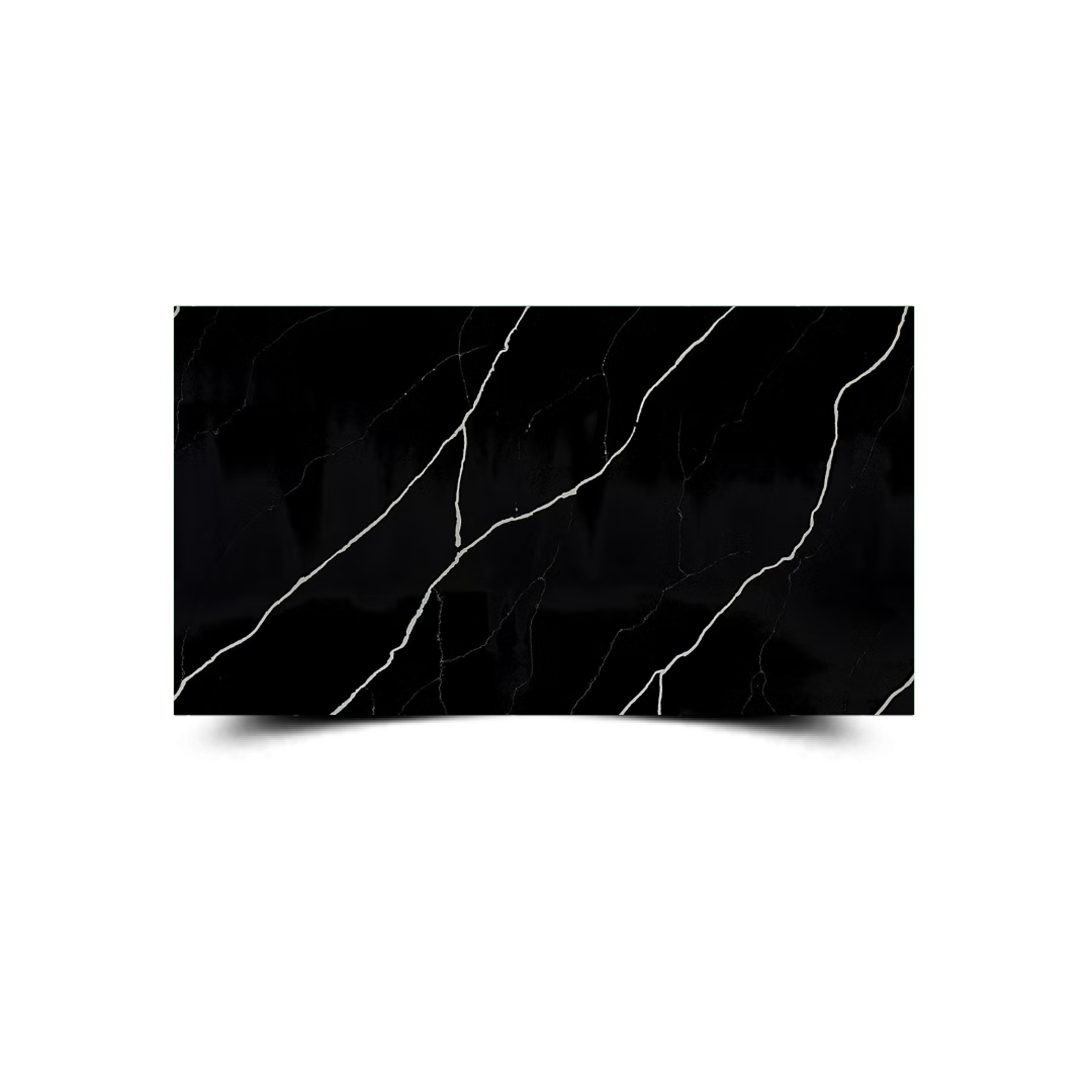 Black Marquina quartz slab